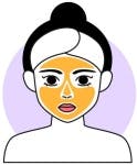 Picture showing a woman with oily face
